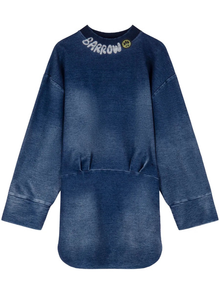  Barrow Logo-print Denim Dress - Blue 