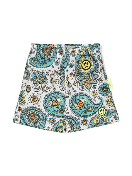  Barrow Paisley-print Swim Shorts - White 
