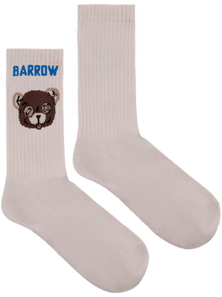  Barrow Patterned-intarsia Knit Socks - Neutrals 