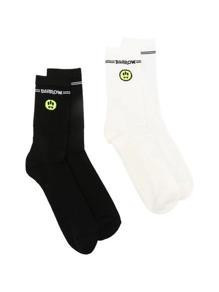  Barrow Ribbed Logo Socks (set Of Two) - Black 