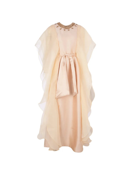  Baruni Almas Tie Maxi Dress - Neutrals 