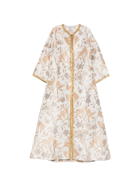  Baruni Aziza Floral-jacquard Maxi Dress - White 