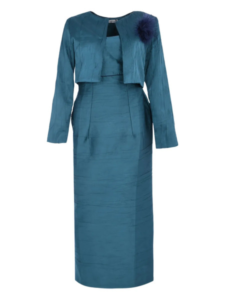  Baruni Seam-detail Maxi Dress (set Of Two) - Blue 