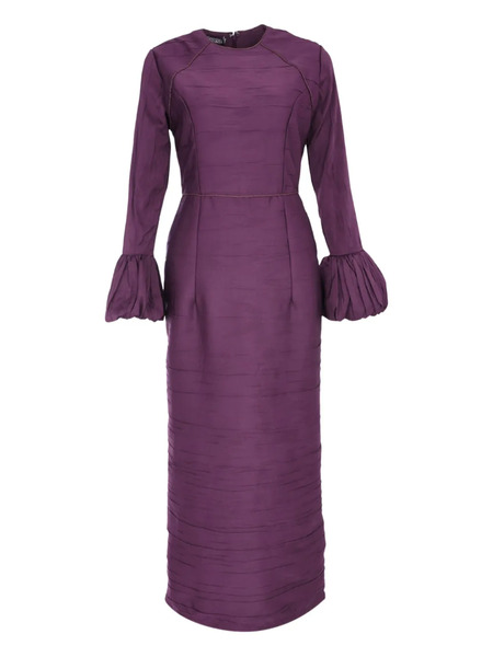  Baruni Talia Ruffle-cuffs Maxi Dress - Purple 