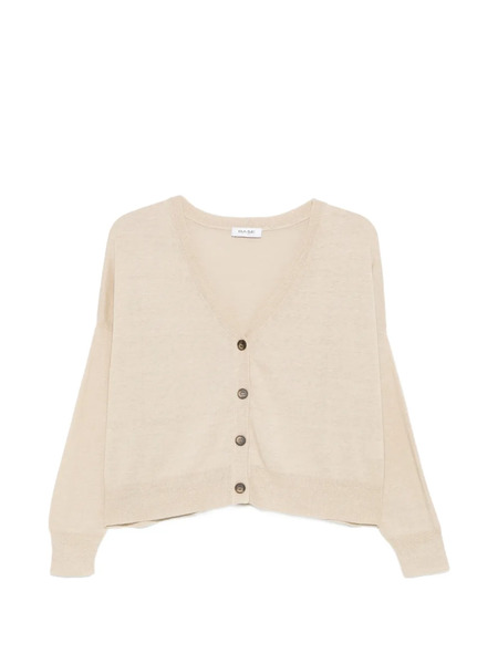  Base Buttoned V-neck Cardigan - Neutrals 