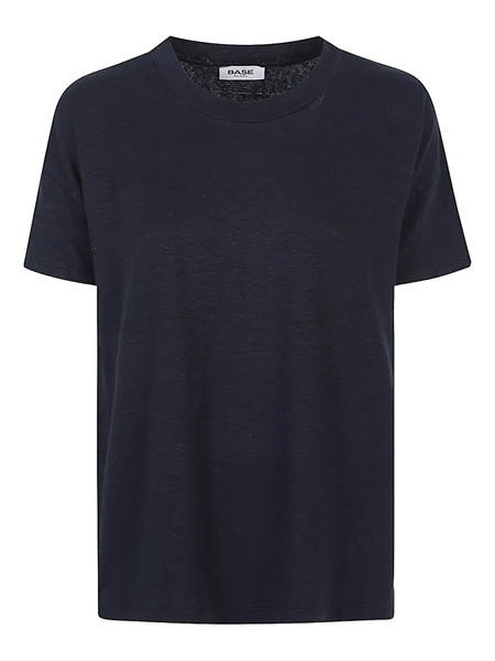  Base Crew-neck Linen T-shirt - Blue 