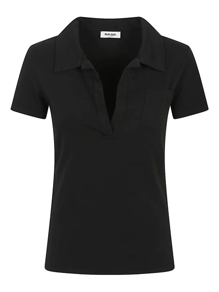  Base Patch-pocket Polo-collar T-shirt - Black 