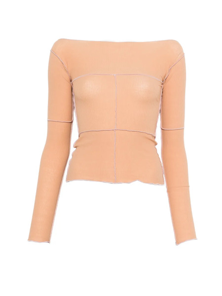  Baserange Cinder Ribbed T-shirt - Neutrals 