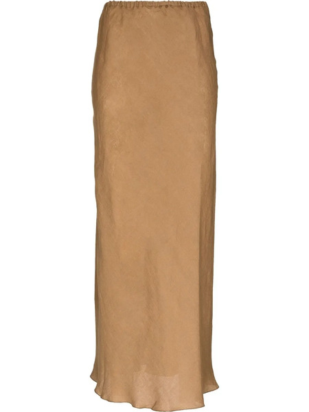  Baserange Dydine Linen Maxi Skirt - Brown 