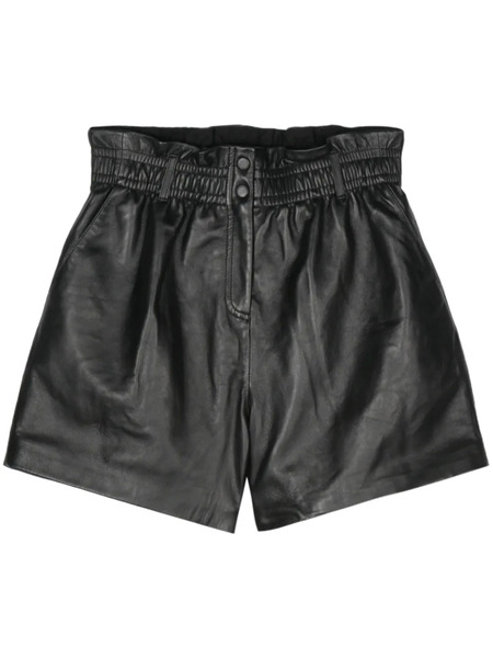  Ba&sh Aglae Leather Shorts - Black 