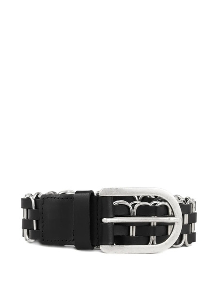  Ba&sh Beck Woven-design Buckle Belt - Black 