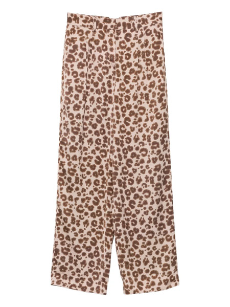  Ba&sh Bloy Leopard-print Pleated Palazzo Pants - Neutrals 
