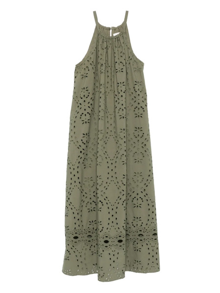  Ba&sh Bonie Eyelet-embroidered Halterneck Dress - Green 