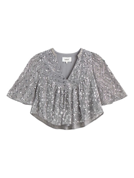  Ba&sh Cara Sequin-embellished Top - Grey 