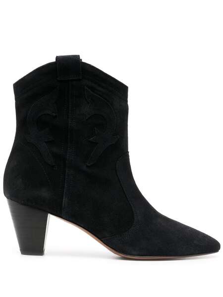  Ba&sh Casey Suede Cowboy Boots - Black 