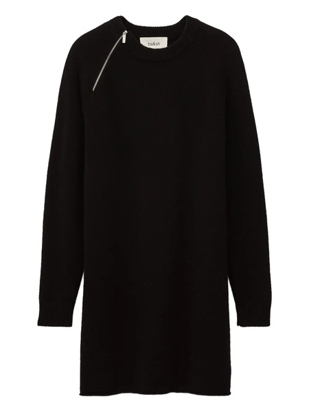 Ba&sh Cheima Zip Detail Dress - Black 