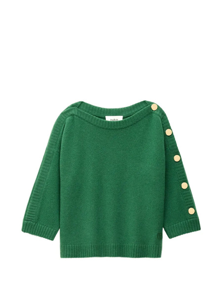  Ba&sh Classy Buttoned-sleeve Jumper - Green 