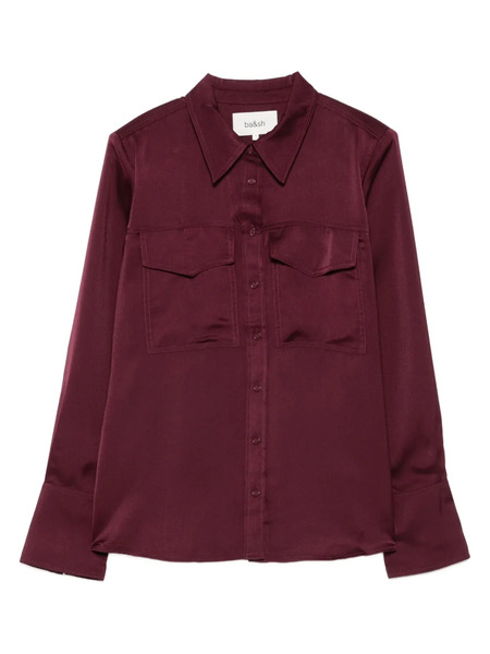  Ba&sh Double-pocket Satin Shirt - Purple 