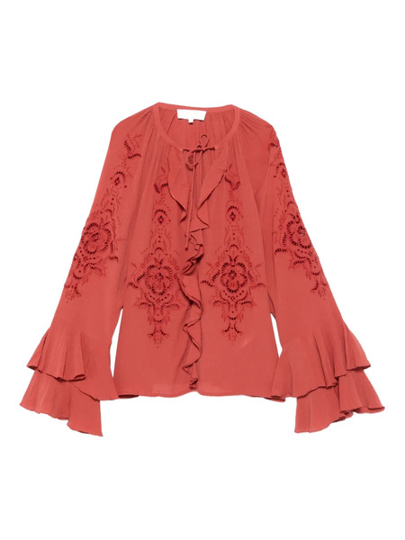  Ba&sh Embroidered Ruffled Blouse 