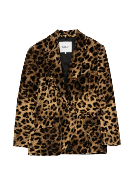  Ba&sh Leopard Single-breasted Jacket - Brown 