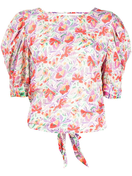  Ba&sh Open-back Tie-fastening Blouse - Purple 
