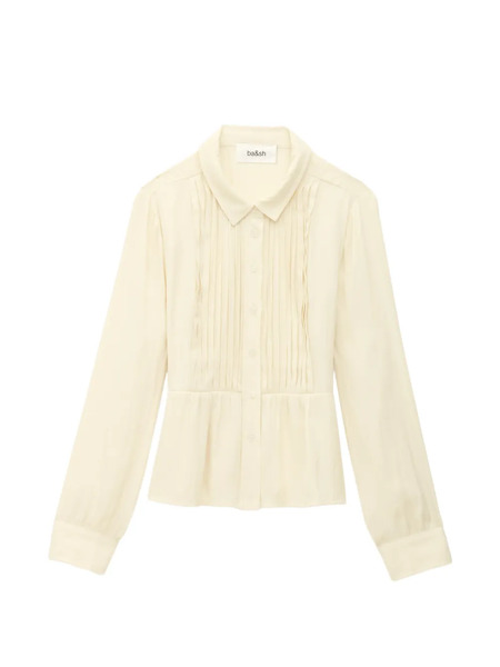 Ba&sh Riata Ruffled-detail Shirt - Neutrals 