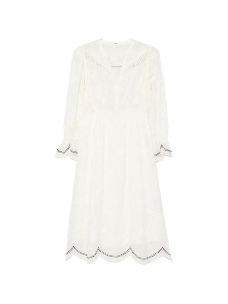  Ba&sh Robe Prisco Lace Trim Midi Dress - White 