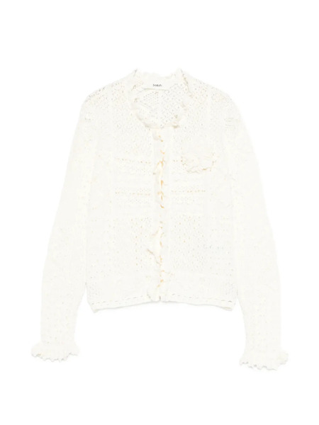  Ba&sh Ruffled Crochet Cardigan - Neutrals 