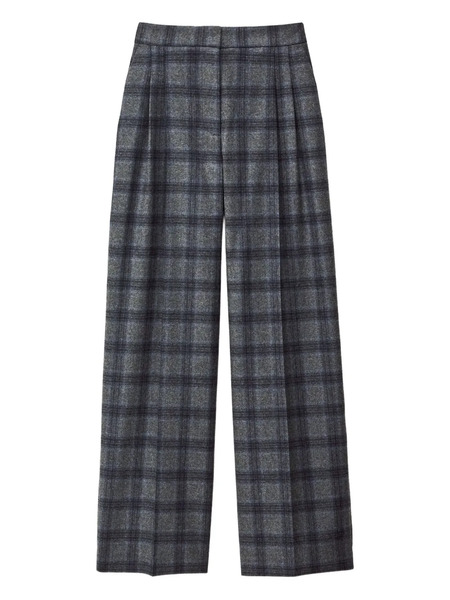  Ba&sh Tad Plaid Pleated Trousers - Grey 