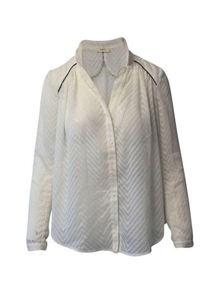  Ba&sh Textured Embroidered Blouse - Neutrals 