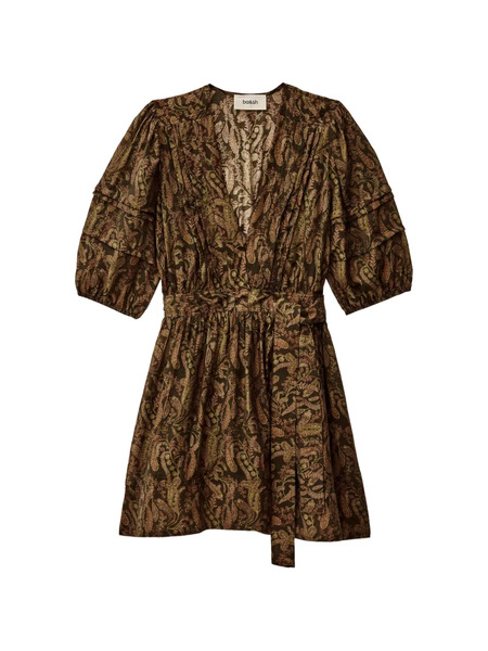  Ba&sh Theodora Paisley-print Mini Dress - Brown 