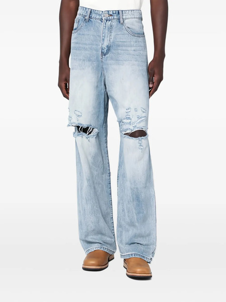  Basketcase Gallery Distressed-knee Jeans - Blue 