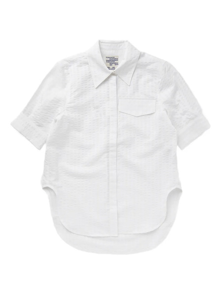  Baum Und Pferdgarten Chest-pocket Short-sleeve Shirt - White 