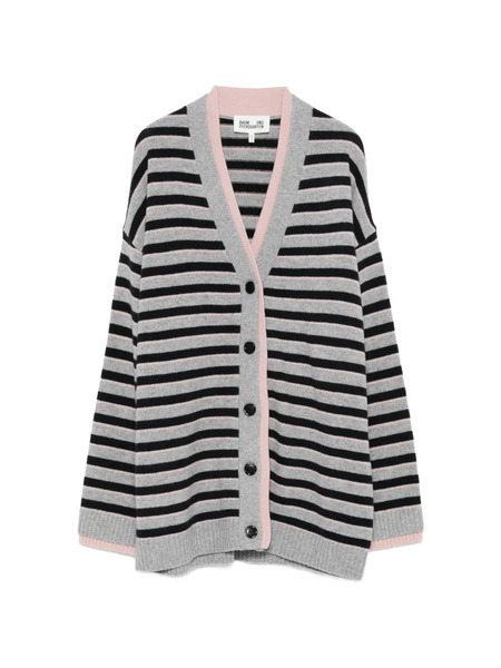  Baum Und Pferdgarten Cissia Striped Button Cardigan - Grey 