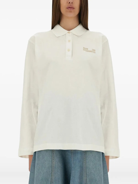  Baum Und Pferdgarten Jeanne Long-sleeve Polo Shirt - White 