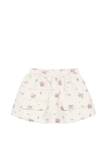  Baum Und Pferdgarten Samaya Floral Flap-pocket Mini Skirt - Neutrals 