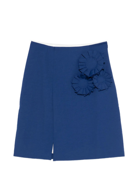 Baum Und Pferdgarten Siena Floral-appliqué Mini Skirt - Blue 