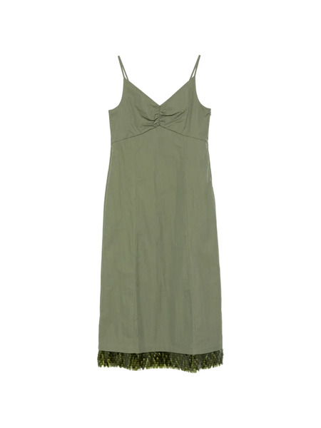  Baum Und Pferdgarten V-neck Beaded Dress - Green 