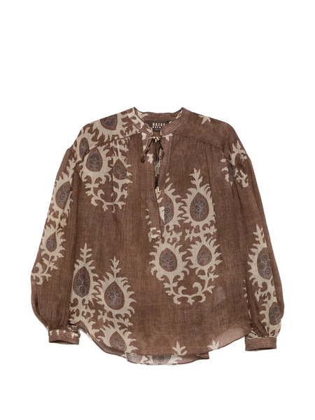  Bazar Deluxe Floral-print Blouse - Brown 