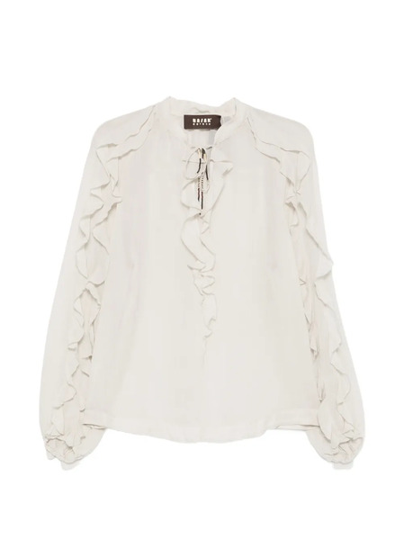  Bazar Deluxe Ruffled Shirt - Neutrals 