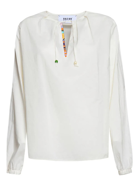  Bazar Deluxe V-neck Blouse - White 