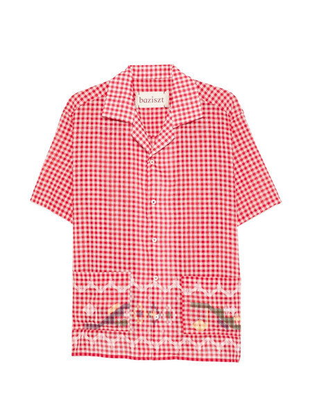  Baziszt Checked Embroidered Shirt 