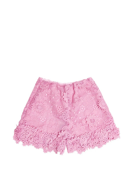  Bcbg Kids Floral Crochet Shorts - Pink 