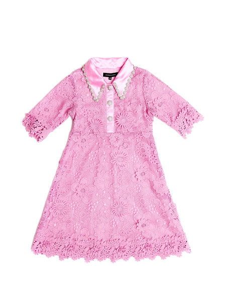  Bcbg Kids Lace Embellished Dress - Pink 