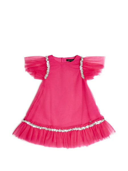  Bcbg Kids Ruffled Sequin-embellished Dress - Pink 