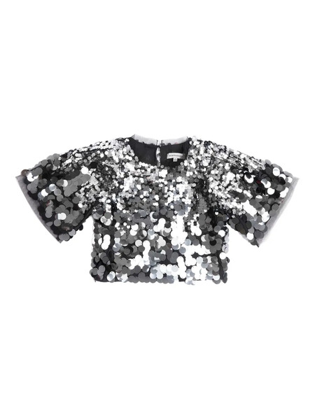  Bcbg Kids Sequin-embellished Top - Silver 