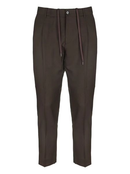  Be Able Drawstring Pleated Trousers - Brown 
