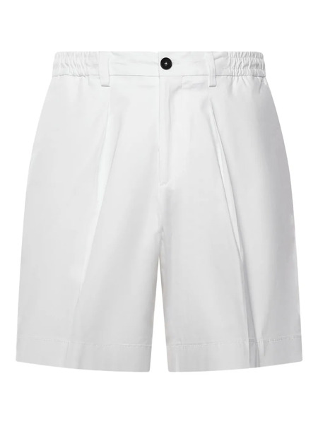  Be Able Pleated Cotton Shorts - White 