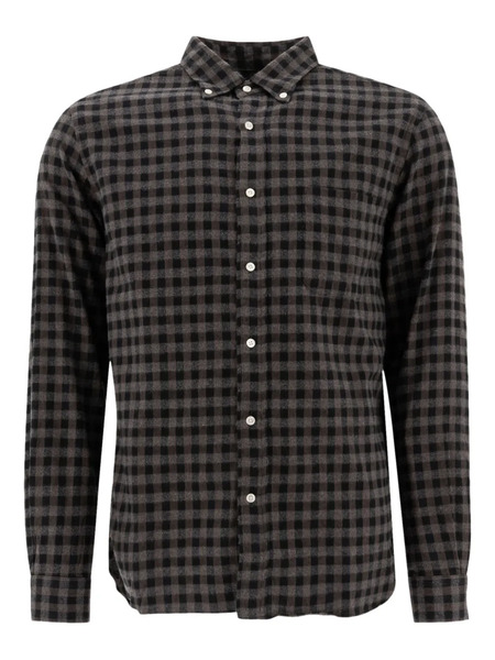  Beams Plus Gingham-check Cotton Shirt - Grey 