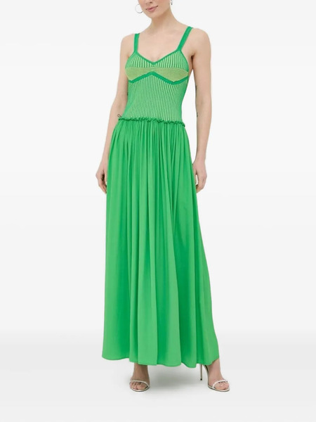 Beatrice B Knitted-bodice Maxi Dress - Green 